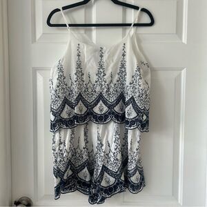 100% Cotton Embroidered Layered Tank